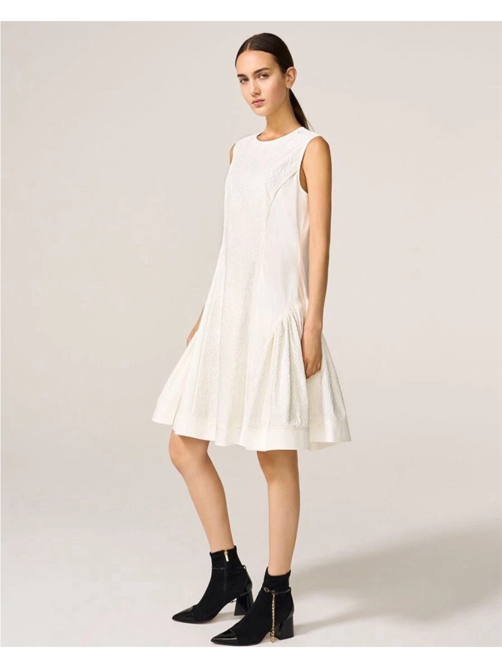ADEAM JAPAN NEIMAN MARCUS INTERMIX "KATHLEEN" WHITE LACE KNEE LENGTH DRESS 6